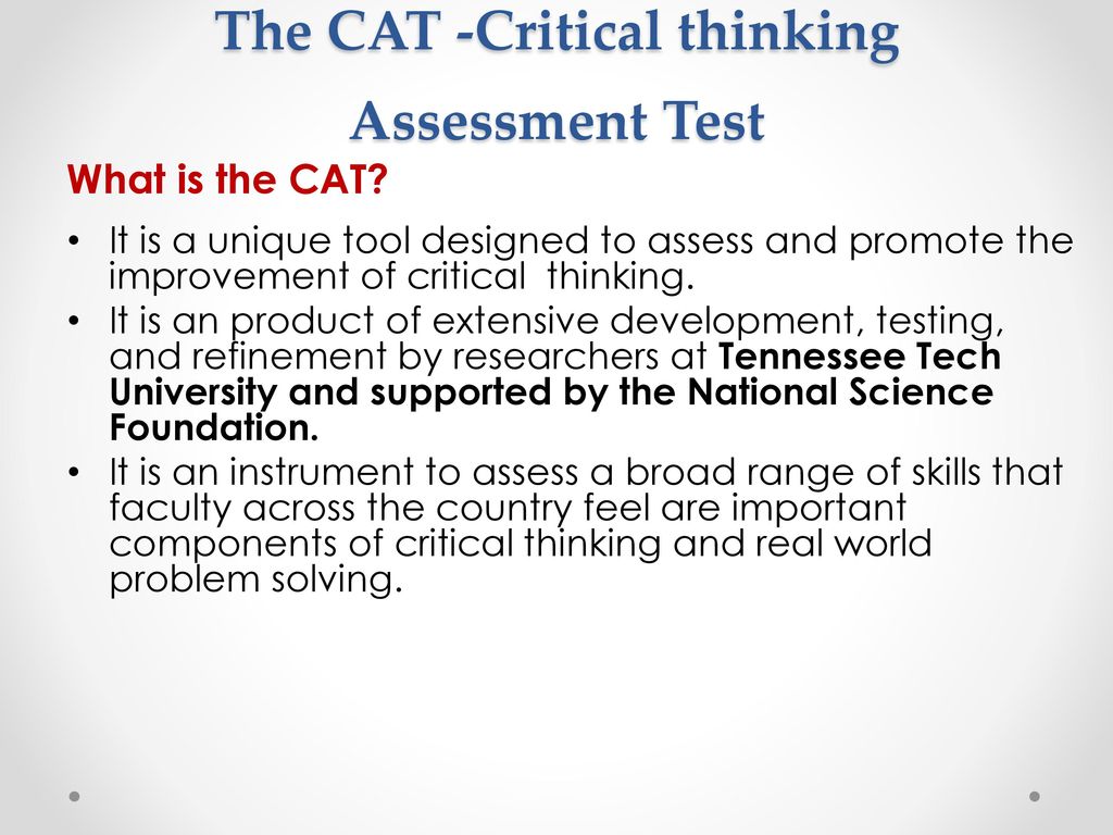 critical thinking tests for employers